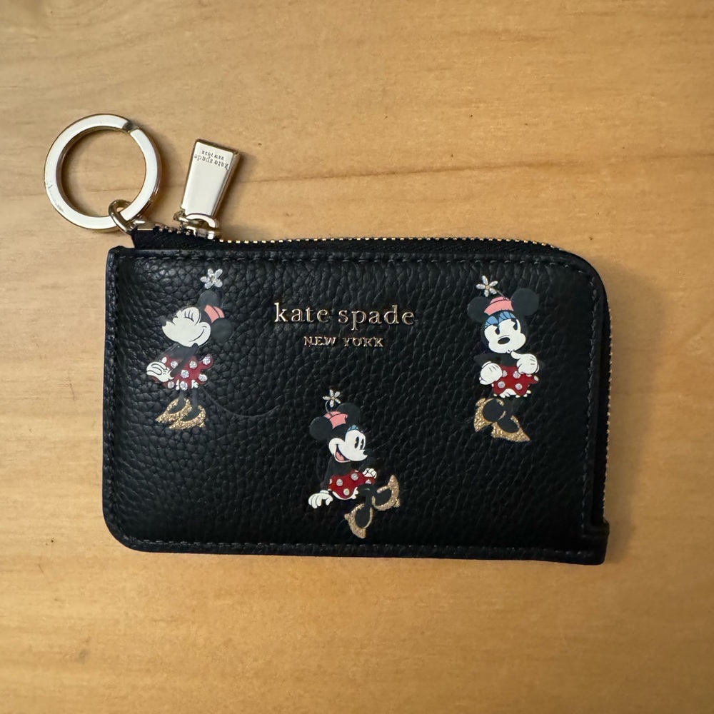 Like new Kate Spade Minnie Mouse card holder keychain